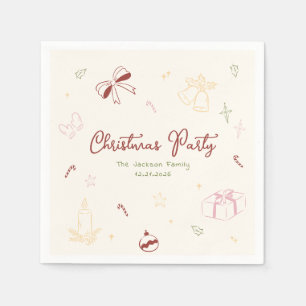 Servilleta De Papel Fiesta de Navidad Jingle And Mingle Dibujada a Man