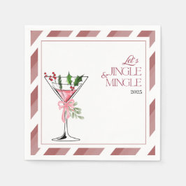 Servilleta De Papel Fiesta de Navidad Let's Jingle and Mingle