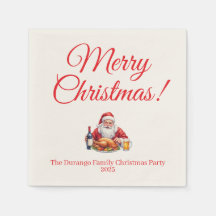 Fiesta de Navidad personalizable con Papá Noel ale