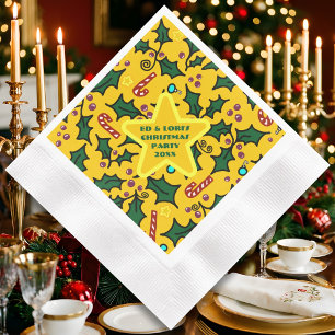 Servilleta De Papel Fiesta de Navidad personalizada a mano