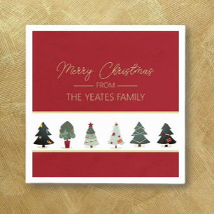 Servilleta De Papel Fiesta de Navidad personalizada clásica
