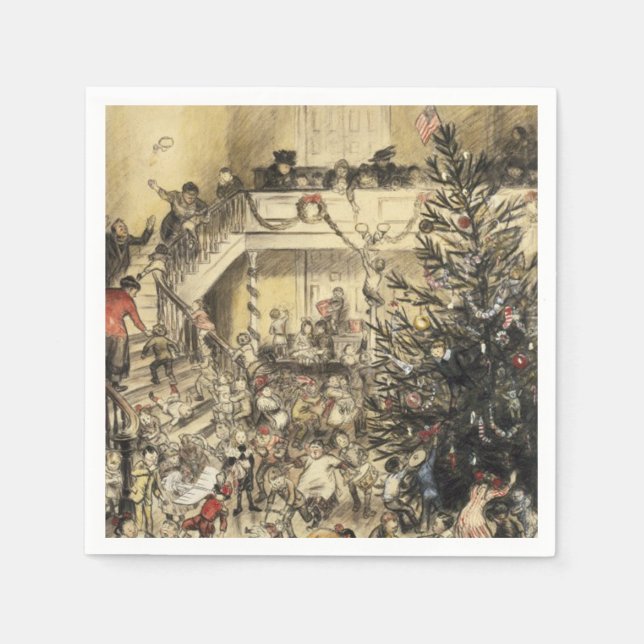 Servilleta De Papel Fiesta de navidades (Anverso)