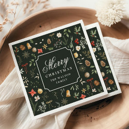 Servilleta De Papel Fiesta de Navidades botánicos de invierno