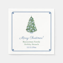 Servilleta De Papel Fiesta de Navidades Chinoiserie Blue Green