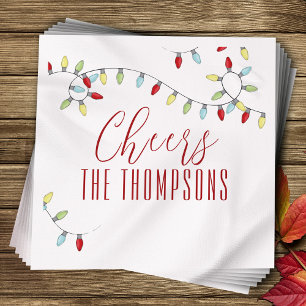 Servilleta De Papel Fiesta de Navidades coloridos Saluda a Personaliza