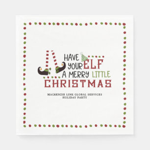 Servilleta De Papel Fiesta de Navidades corporativos de Elf Legs