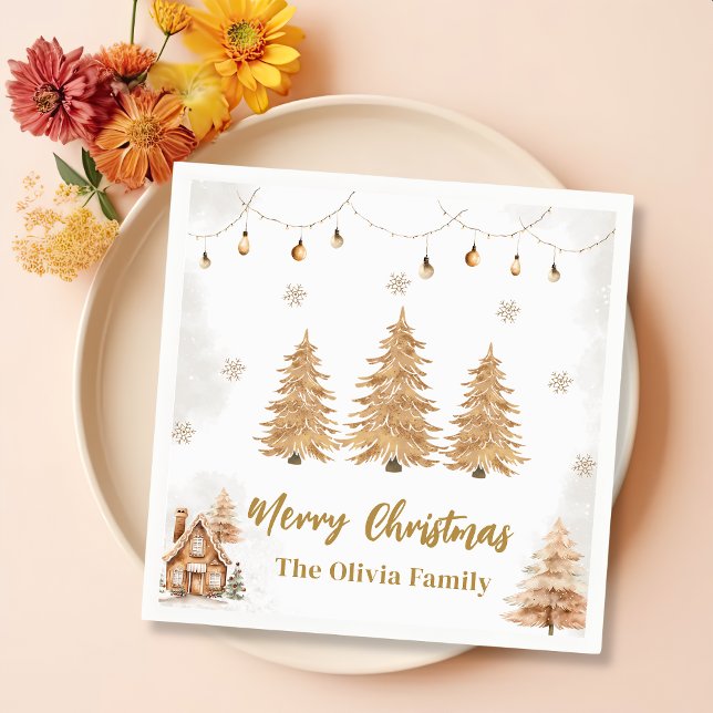Servilleta De Papel Fiesta de Navidades de Árbol de Navidad dorado (Subido por el creador)