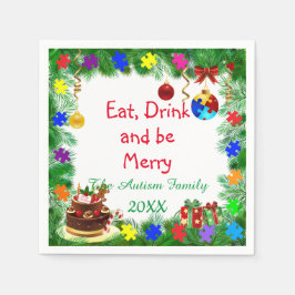 Servilleta De Papel Fiesta de Navidades de autismo