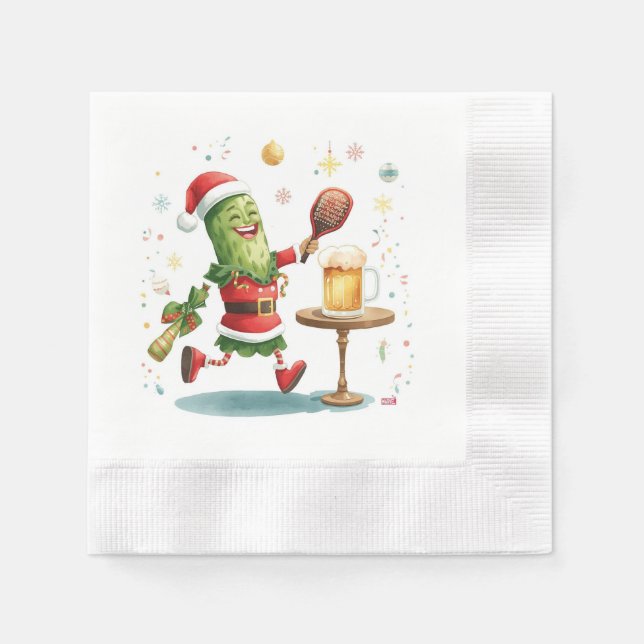 Servilleta De Papel Fiesta de Navidades de baloncesto con cerveza (Anverso)