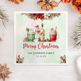 Servilleta De Papel Fiesta de Navidades de bebidas festivas de cóctele
