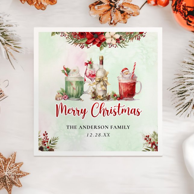 Servilleta De Papel Fiesta de Navidades de bebidas festivas de cóctele (Subido por el creador)