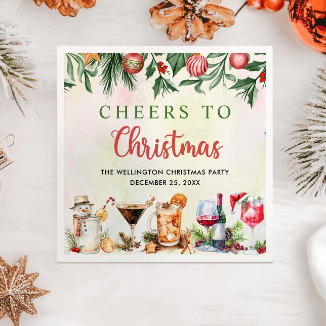 Servilleta De Papel Fiesta de Navidades de bebidas festivas de cóctele (Subido por el creador)
