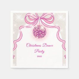 Servilleta De Papel Fiesta de Navidades de Chicas Pink Disco Sparkle