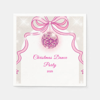 Servilleta De Papel Fiesta de Navidades de Chicas Pink Disco Sparkle