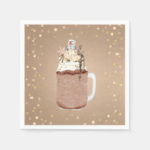 Servilleta De Papel Fiesta de Navidades de Chocolate Mason Jar Milksha