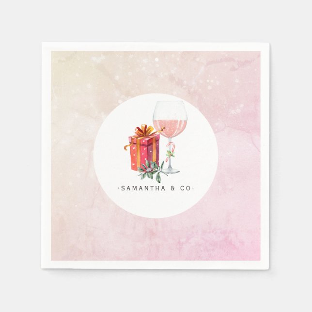 Servilleta De Papel Fiesta de Navidades de cine retro (Anverso)