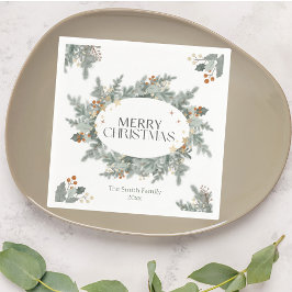 Servilleta De Papel Fiesta de Navidades de Holiday Greenery