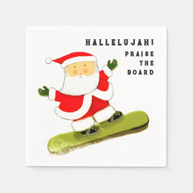 Servilleta De Papel Fiesta de Navidades divertidos (Anverso)