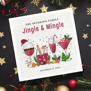 Servilleta De Papel Fiesta de Navidades Jingle y Mingle
