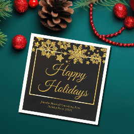Servilleta De Papel Fiesta de Navidades Personalizados de copos de nie