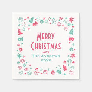 Servilleta De Papel Fiesta de Navidades Personalizados modernos y hábi