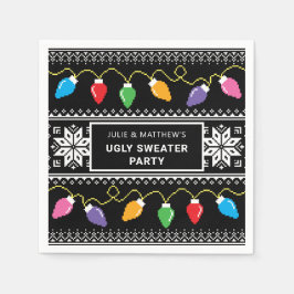 Servilleta De Papel Fiesta de Navidades suéter feo personalizado