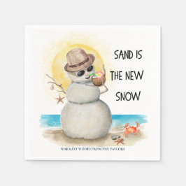 Servilleta De Papel Fiesta de Navidades tropicales de Sandman Beach