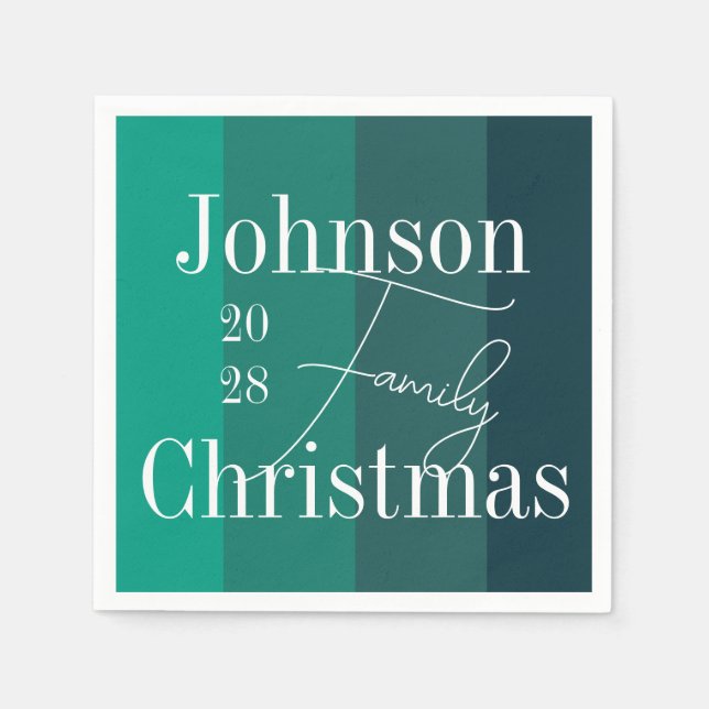 Servilleta De Papel Fiesta de Navidades verdes navidades (Anverso)