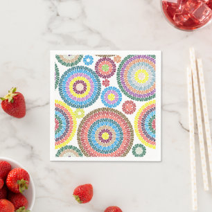 Servilleta De Papel Fiesta de niños con círculo concéntrico de color p