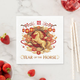 Servilleta De Papel Fiesta de Nochevieja del Año del Caballo