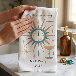 Servilleta De Papel Fiesta de Nochevieja Moderna de Mediano Siglo Invi
