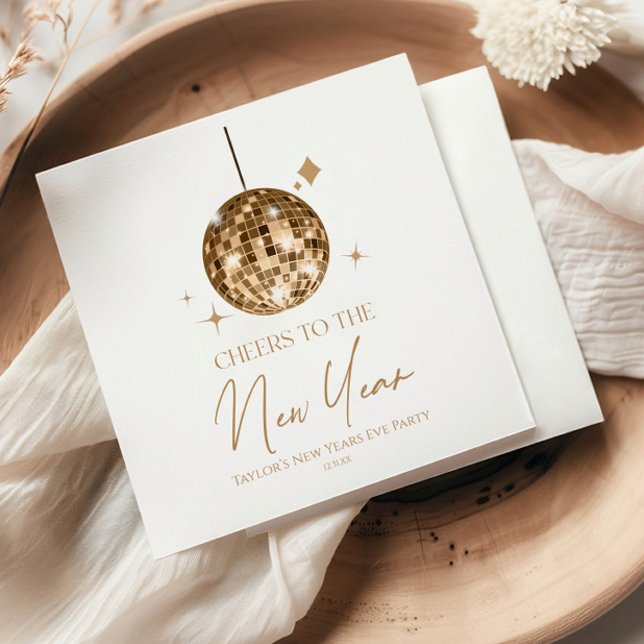 Servilleta De Papel Fiesta de Nochevieja Nochevieja Disco de Oro (Subido por el creador)