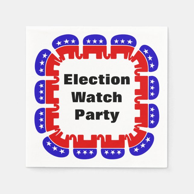 Servilleta De Papel Fiesta de Observador Electoral Republicano (Anverso)