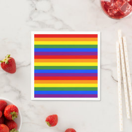 Servilleta De Papel Fiesta de orgullo del patrón de rayas arcoiris