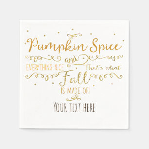 Servilleta De Papel Fiesta de Otoño con Pumpkin Spice & Todo lo Bonito