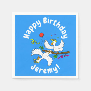 Servilleta De Papel Fiesta de pájaros de cacatúa graciosa