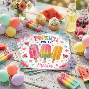 Servilleta De Papel Fiesta de Paletas Personalizadas Cumpleaños de Ver