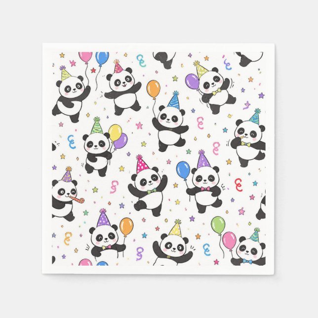 Servilleta De Papel Fiesta de Panda (Anverso)