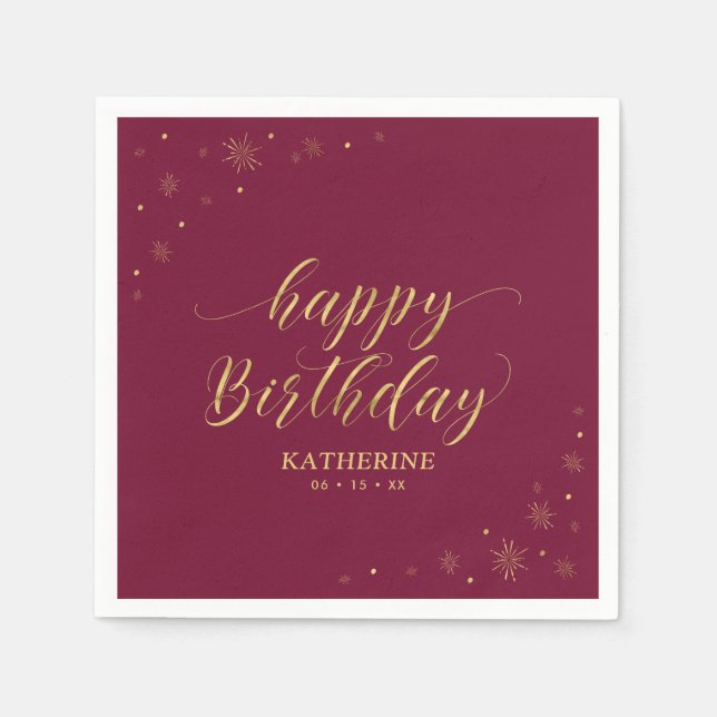 Servilleta De Papel Fiesta de Papel de Cumpleaños Feliz (Anverso)