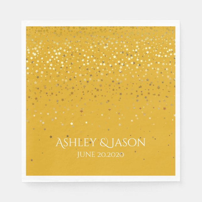 SERVILLETA DE PAPEL FIESTA DE PAPEL ELIMINA NAPKINS PETITE GOLDEN STAR (Anverso)