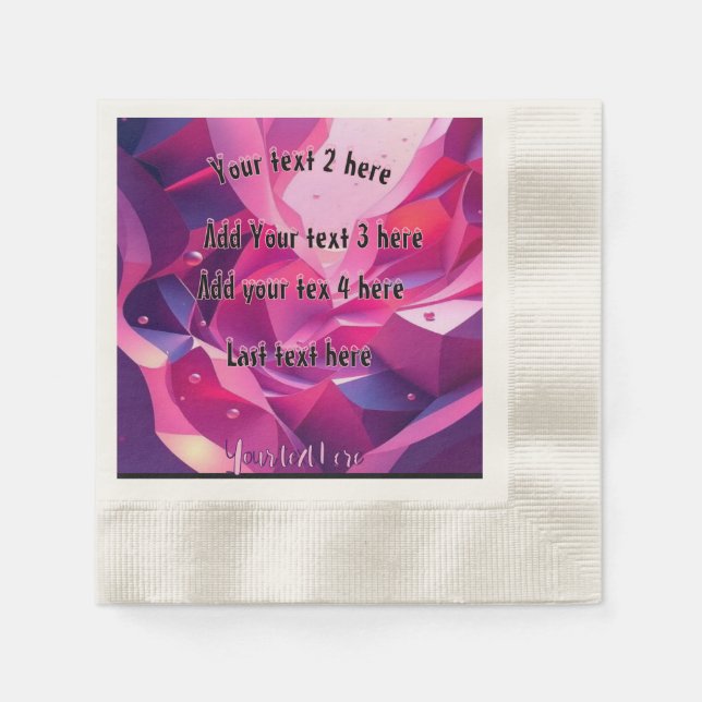 Servilleta De Papel Fiesta de papel rosa (Anverso)