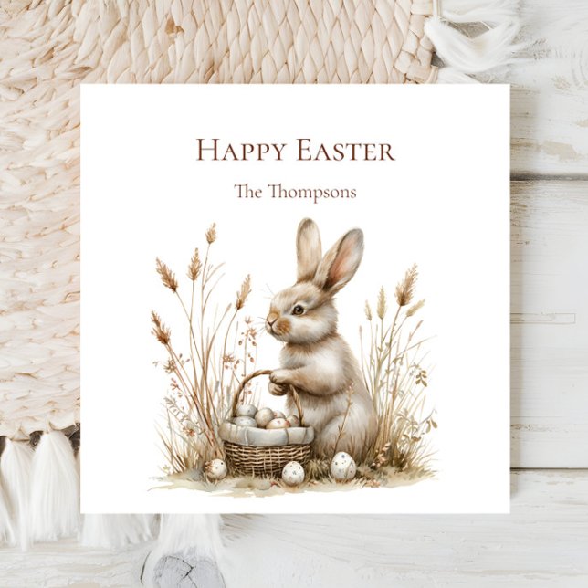 Servilleta De Papel Fiesta de Pascua Bunny Beige Boho (Subido por el creador)