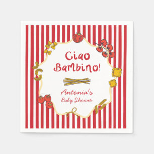 Servilleta De Papel Fiesta de Pasta Italiana Ciao Bambino