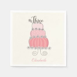 Servilleta De Papel Fiesta de Pastel de Pasteles de Cumpleaños de la C