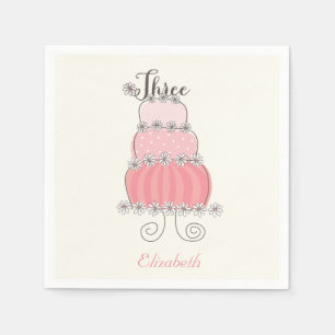 Servilleta De Papel Fiesta de Pastel de Pasteles de Cumpleaños de la C