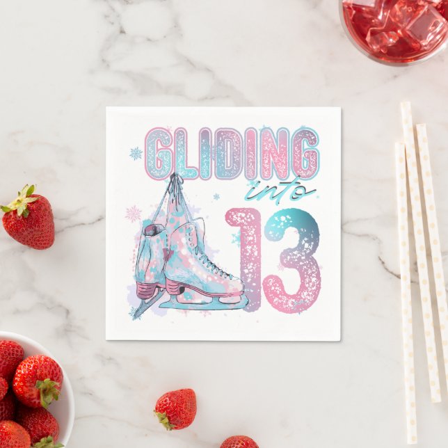 Servilleta De Papel fiesta de patinaje de 13 años (In situ)