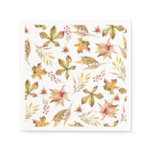 Fiesta de patrón botánico de otoño con acuarela bo