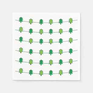 Servilleta De Papel Fiesta de patrón de banda de árbol de Navidad