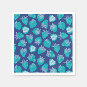 Servilleta De Papel Fiesta de patrón de frutal de fresa azul