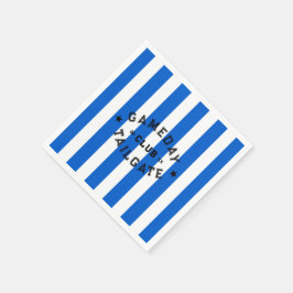 Servilleta De Papel Fiesta de Personalizado de banda azul Gameday Tail